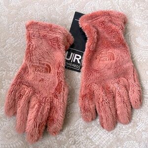 Brand New The North Face Girls Fuzzy Fleece Winter Touchscreen Gloves